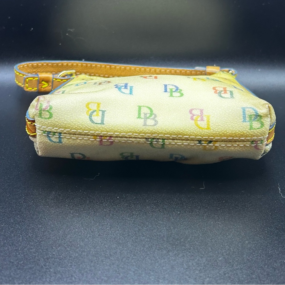 Dooney & Bourke Itsy Bitsy Ivory Multi-Color Monogram MIni Handbag. - Picture 4 of 8